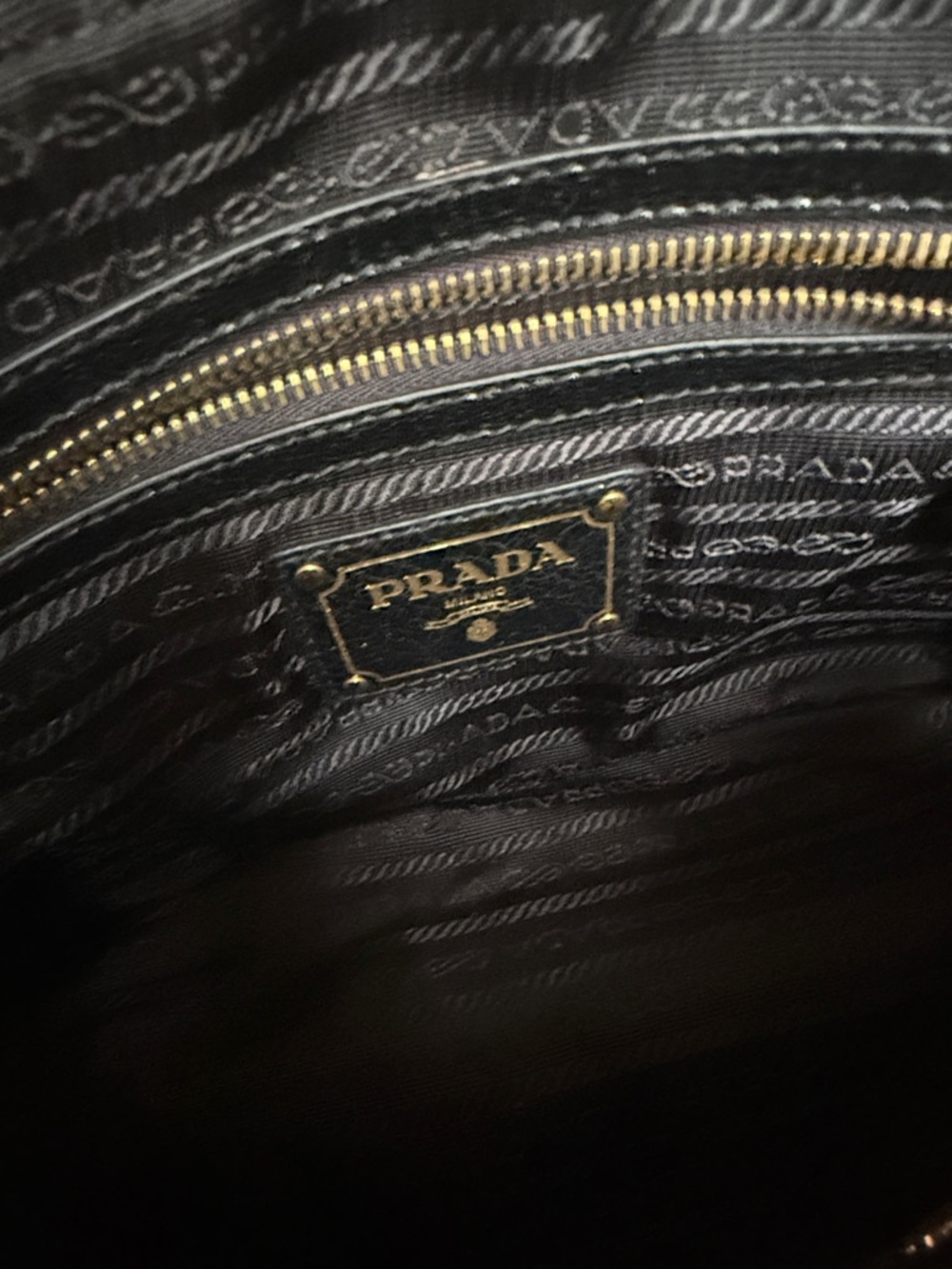 Prada Rose Pink Leather Satchel with Gold Studs and Black Trim & Crossbody Strap - Picture 10 of 10
